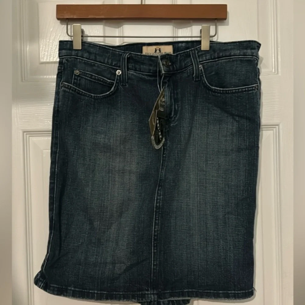 Vintage Y2K Juicy Couture Blue Denim Skirt With‎ Ruffle Size Large